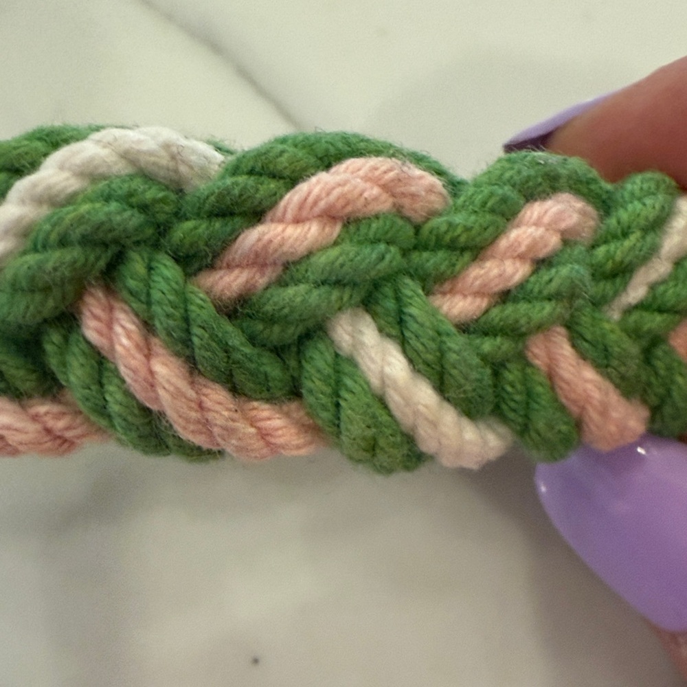 Lilly Pulitzer Greenand Pink Braided Rope Bracelet